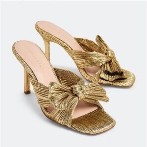 Loeffler Randall Claudia Platform Sandal in Gold Size 6